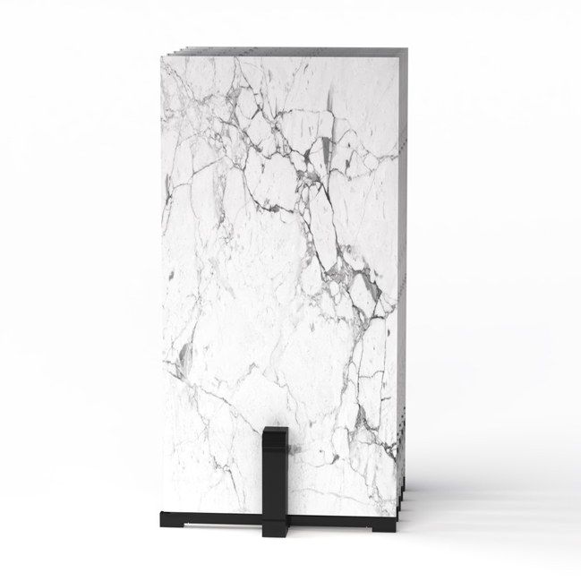 Porcelain brick rack against wall