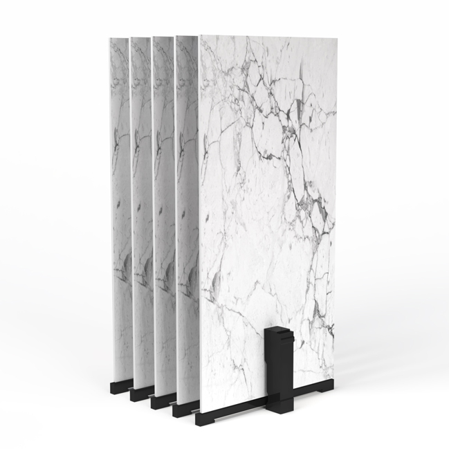 Porcelain brick rack against wall